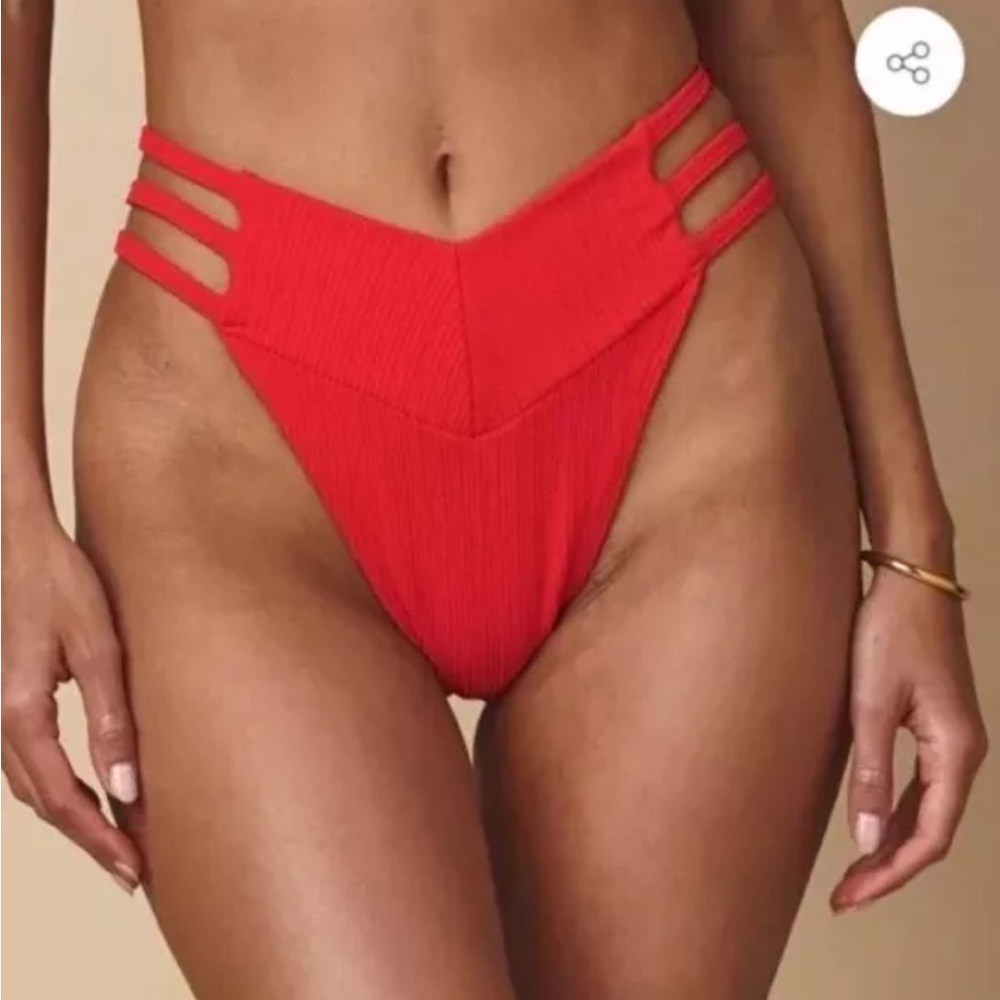 Montce Rio Crimson Red Bikini Bottom - Picture 3 of 4
